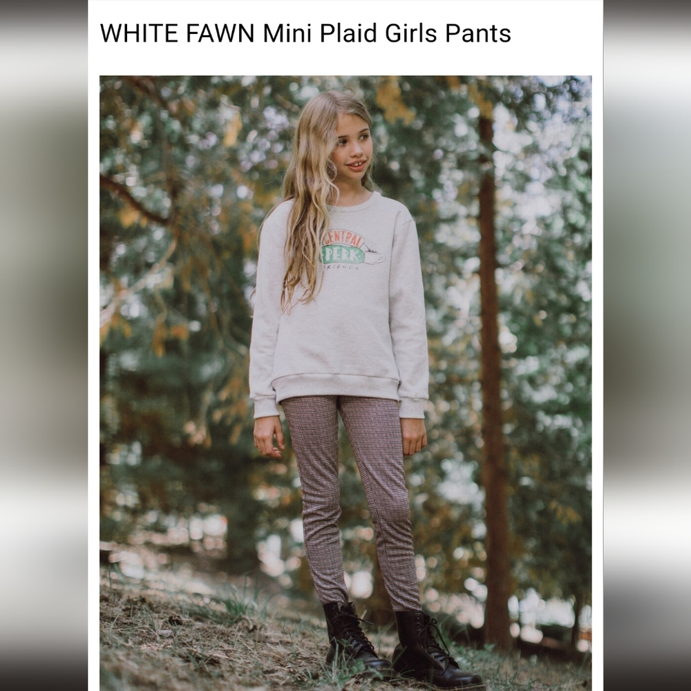 WHITE FAWN Mini Plaid Girls Pants Tilly's
